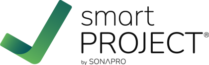 Schwarzes smartPROJECT Logo